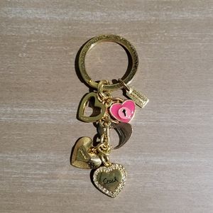 Gold Coach Charm Key Chain chain